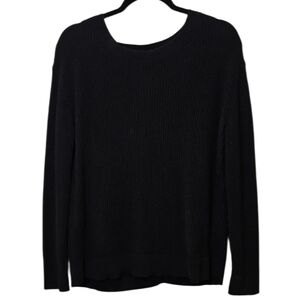 Vince Black Ribbed Long Sleeve Sweater, 
Size small